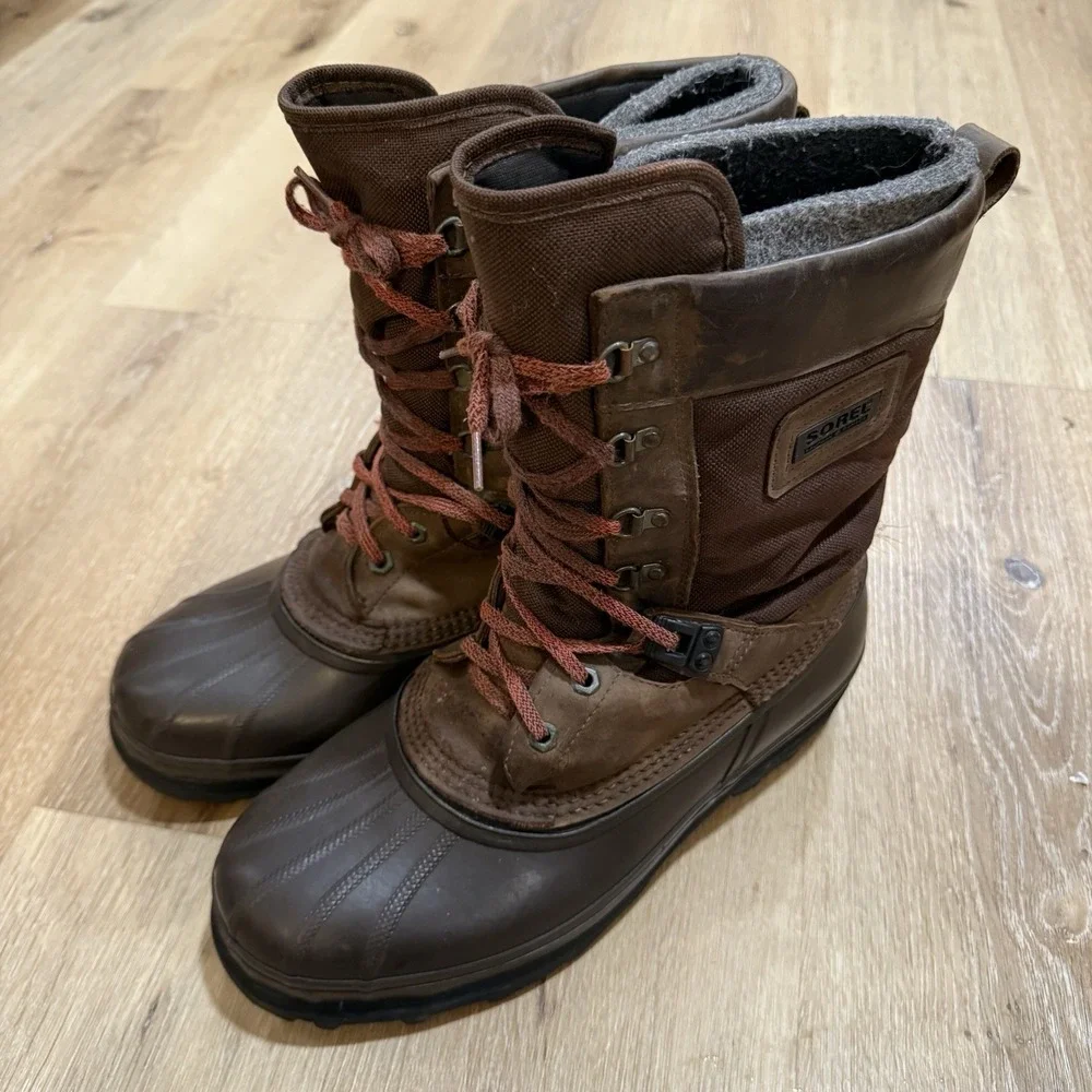 SOREL PATHFINDER COLD WEATHER BOOTS MEN SIZE 11 MADE IN CANADA VINTAGE Read